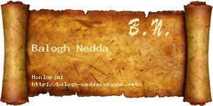 Balogh Nedda névjegykártya